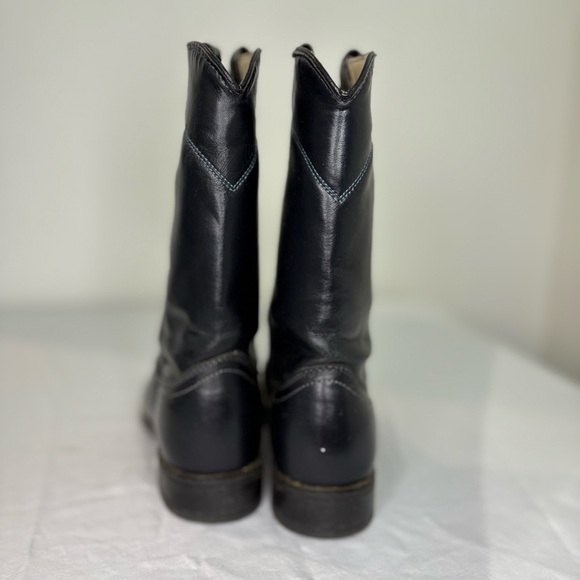 Vintage Leather Black Western Boots - Picture 4 of 7
